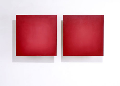Tramonto I & II, oil/wood, 24 x 24 x 6"